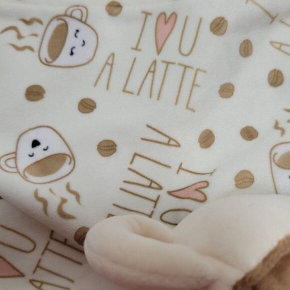 Mary Meyer I Love You A Latte Lovey Security Blanket 10 x10 Coffee Cup Heart - Picture 7 of 12